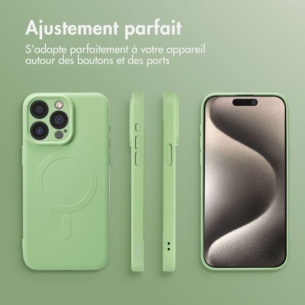 imoshion Coque Couleur avec MagSafe iPhone 15 Pro Max - Vert