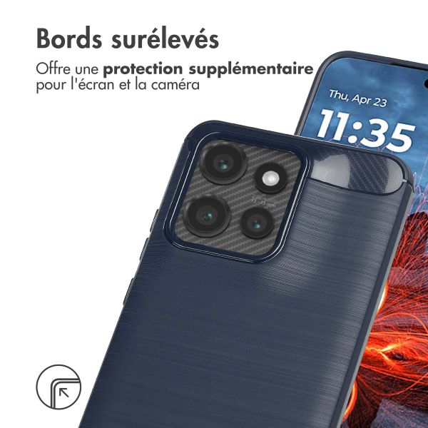 imoshion Coque Brushed Motorola Thinkphone 25 / Motorola Edge 50 Neo / Edge 60 Neo - Bleu foncé