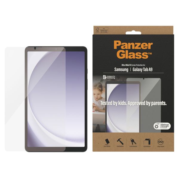 PanzerGlass Protection d'écran Ultra-Wide Fit Anti-bactérienne Samsung Galaxy Tab A9 8.7 pouces