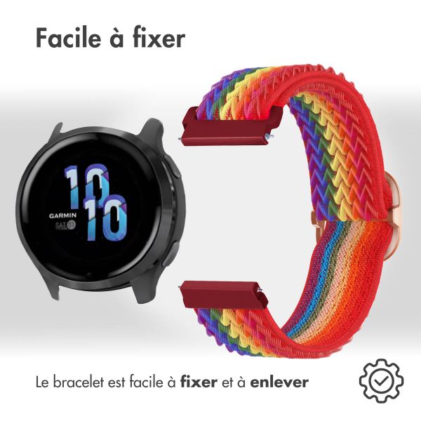 imoshion Bracelet en nylon élastique  - Connexion universelle 22 mm - Rainbow