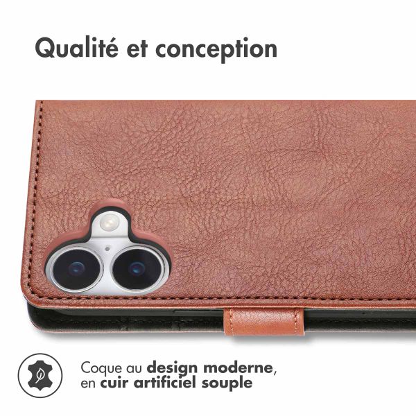 imoshion Étui de télephone portefeuille Apple iPhone 17 - Marron