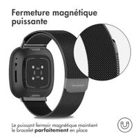 imoshion Bracelet magnétique milanais le Fitbit Versa 3 - Taille M - Noir