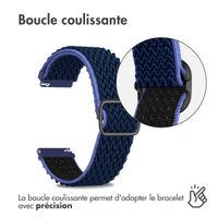 imoshion Bracelet élastique en nylon - Connexion universelle de 20 mm - Bleu foncé