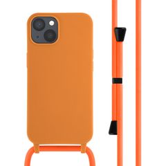 imoshion Coque en silicone avec cordon Apple iPhone 13 - Orange