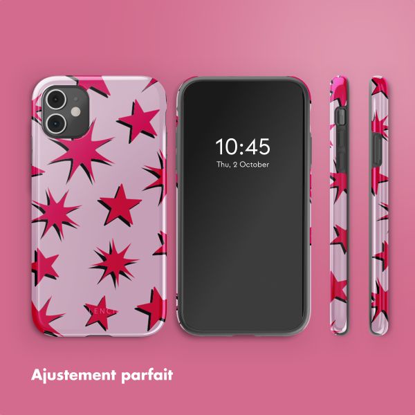 Selencia Coque arrière Vivid Tough iPhone 11 - Stars Rubine Red Light Pink