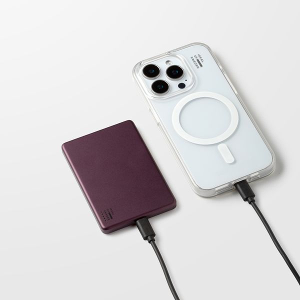 iDeal of Sweden MagSafe Powerbank Slim 5.000 mAh - Batterie externe sans fil - Cherry Lacquer