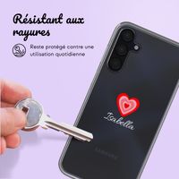 Coque personnalisée avec un cœur Samsung Galaxy A15 - Transparent