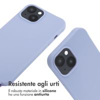 imoshion Coque en silicone avec cordon Apple iPhone 14 - Violet