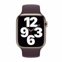 Apple Bracelet Boucle unique en Silicone Apple Watch | 38/40/41/42 mm - Taille 8 - Dark Cherry
