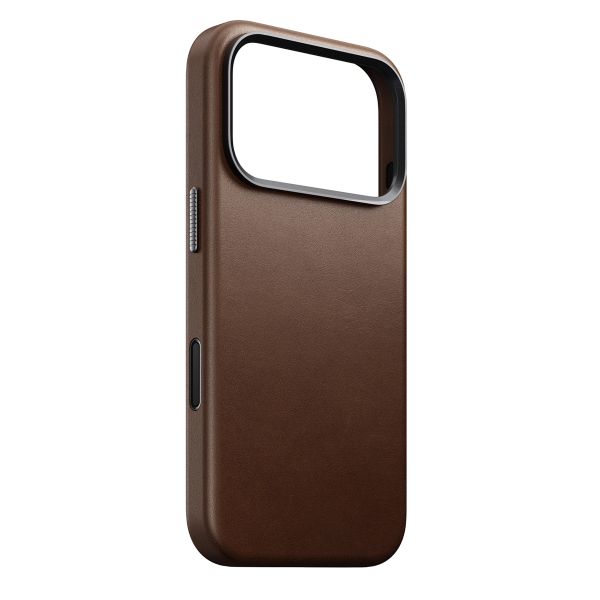 Nomad Coque arrière Traditional Leather avec MagSafe Apple iPhone 17 Pro - Marron