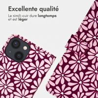 imoshion Étui de télephone portefeuille Design Apple iPhone 14 - Bloom Love Blush