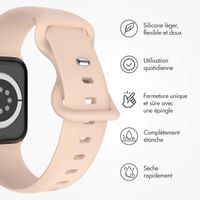 imoshion Bracelet en silicone⁺ Apple Watch Series 1 t/m 9 / SE (38/40/41 mm) | Series 10 / 11 (42 mm) - Taille S/M - Sand Pink
