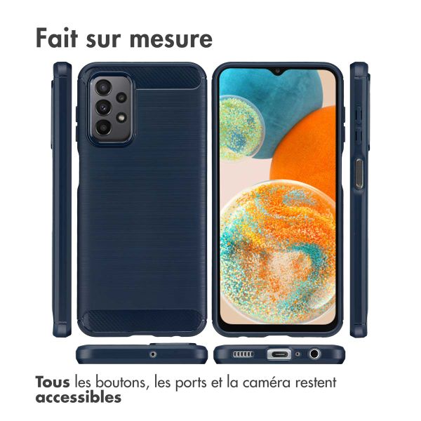 imoshion Coque Brushed Samsung Galaxy A23 (5G) - Bleu foncé