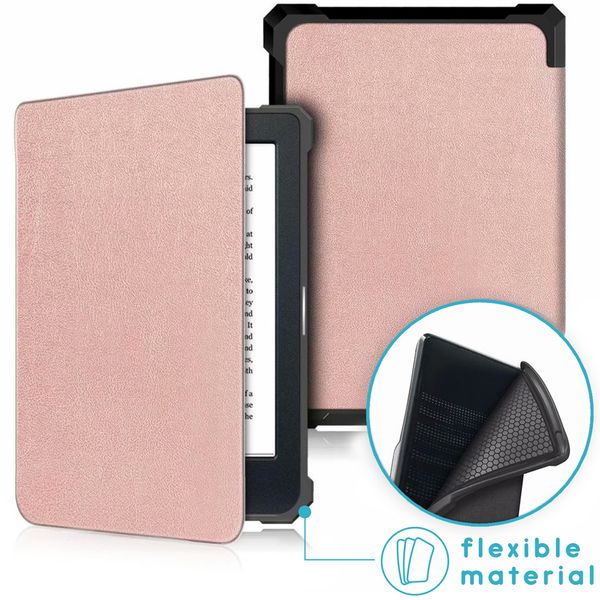 imoshion Étui de liseuse portefeuille Slim Soft Kobo Nia - Rose Doré