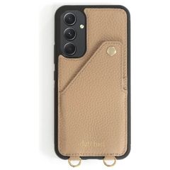 Dutchies Coque avec porte-cartes Samsung Galaxy A34 - Cordon de téléphone non inclus - Beige