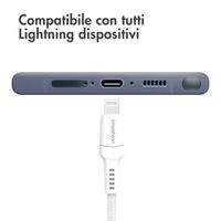 imoshion ﻿Câble Lightning vers USB-C - Non MFi - Textile tressé - 1 mètre - Blanc