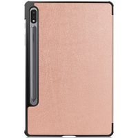 imoshion Coque tablette Trifold Samsung Galaxy Tab S8 / S7 - Rose Champagne