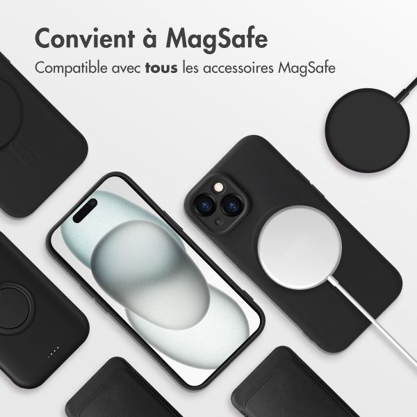 imoshion Coque Couleur avec MagSafe Apple iPhone 15 - Noir