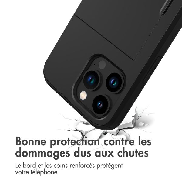 imoshion Coque arrière avec porte-cartes Apple iPhone 15 Pro Max - Noir