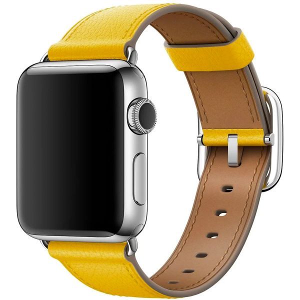 Apple Leather Band Classic Buckle Apple Watch Series 1-9 / SE - 38/40/41 mm / Series 10 - 42 mm - Sunflower