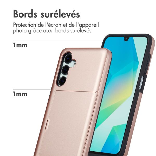 imoshion Coque arrière avec porte-cartes Samsung Galaxy A16 - Rose Doré