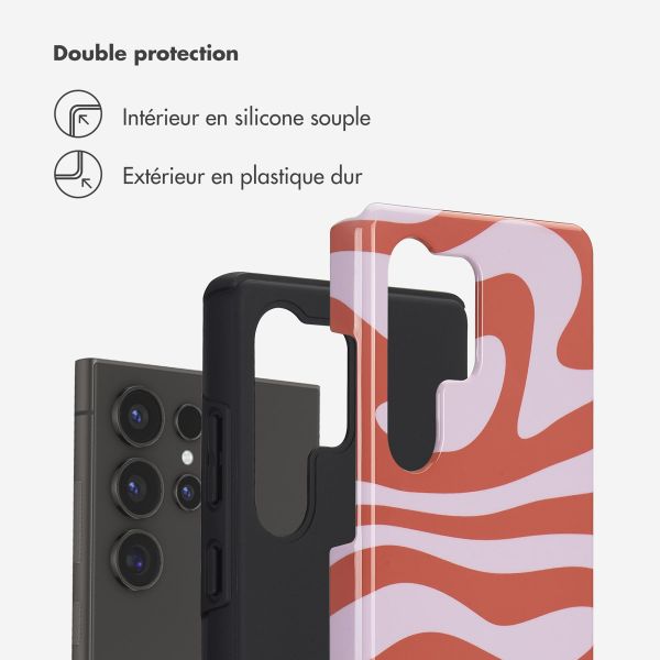 Selencia Coque arrière Vivid Samsung Galaxy S25 Ultra - Dream Swirl Pink