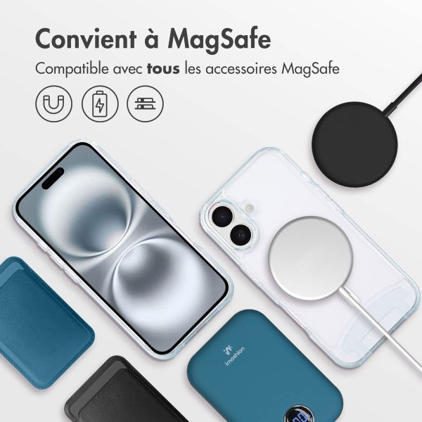 imoshion Coque MagSafe avec cordon amovible iPhone 16 - Transparent