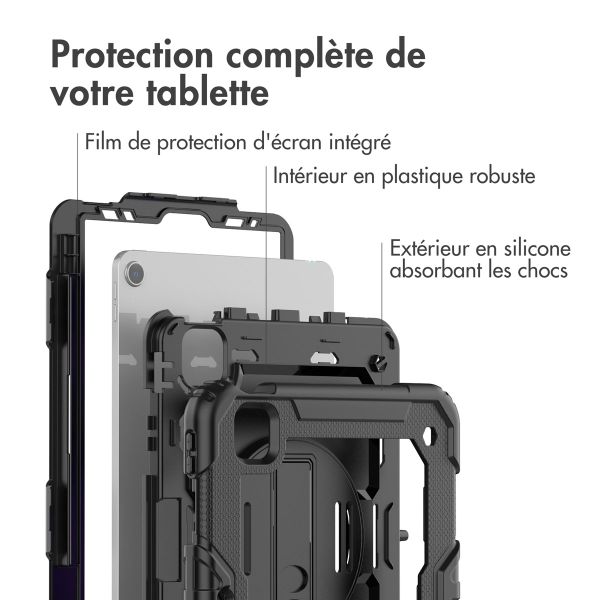 Accezz ﻿Coque arrière robuste avec bandoulière iPad Air 5 (2022) / Air 4 (2020) - Noir