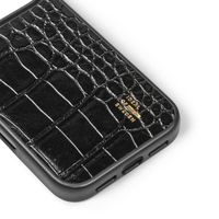 iDeal of Sweden Coque MagSafe en cuir végétalien Apple iPhone 17 Pro Max - Black Croco