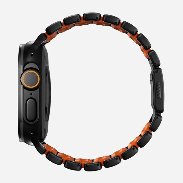 Nomad Bracelet Stratos Apple Watch Series 1 - 11 / SE / Ultra (44/45/46/49 mm) - Ultra Orange / Black Titanium