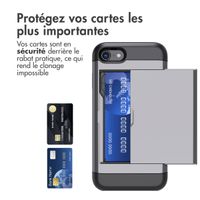 imoshion Coque arrière avec porte-cartes Apple iPhone SE (2022 / 2020) / 8 / 7 - Gris