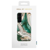 iDeal of Sweden Coque Fashion Samsung Galaxy S22 - Golden Jade Marble