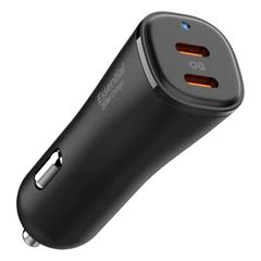 Spigen ArcStation Essentiel | Chargeur de voiture rapide - 1x USB-C 30 watts + 1x USB-C 20 watts - Noir