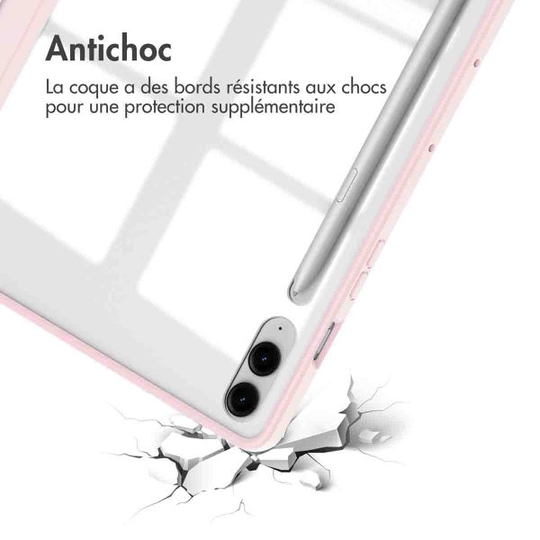 imoshion Coque tablette rigide Trifold Samsung Tab S10 Plus / Tab S9 FE Plus / Tab S9 Plus 12.4 pouces - Rose