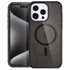imoshion Coque Pailletée avec MagSafe Apple iPhone 15 Pro - Glitter Noir