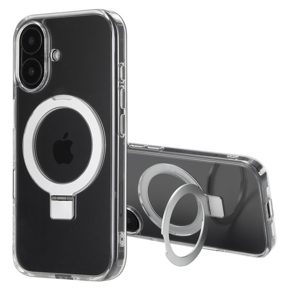 Accezz Coque Ring Stand avec MagSafe Apple iPhone 16 - Transparent