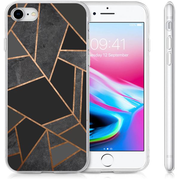 imoshion Coque Design Apple iPhone SE (2022 / 2020) / 8 / 7 / 6(s) - Black Graphic