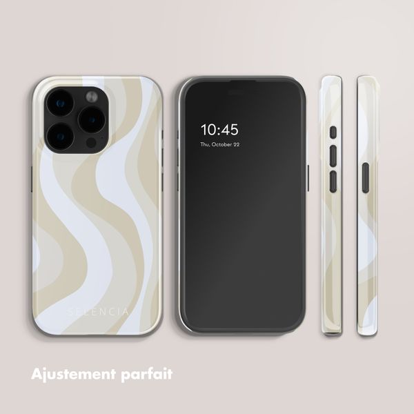 Selencia Coque arrière Vivid avec MagSafe Apple iPhone 15 Pro - Desert Waves Beige