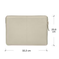 dbramante1928 ﻿Paris Sleeve - Pochette ordinateur 13 pouces - Cuir véritable - MacBook Pro 13 pouces / Air 13 pouces - Sand Dune