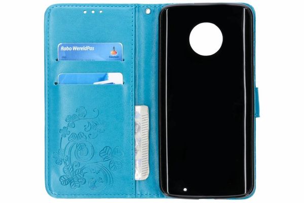 Etui de téléphone Fleurs de Trèfle Motorola Moto G6 Plus