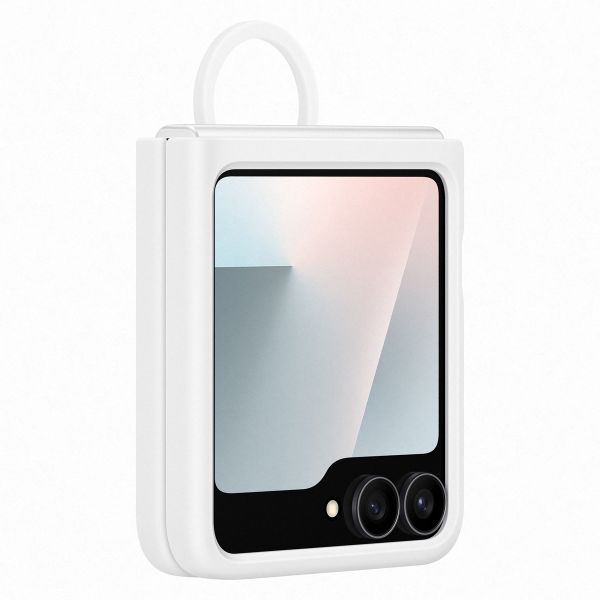 Samsung Original Coque en silicone Ring Samsung Galaxy Z Flip 6 / Flip 7 FE - White
