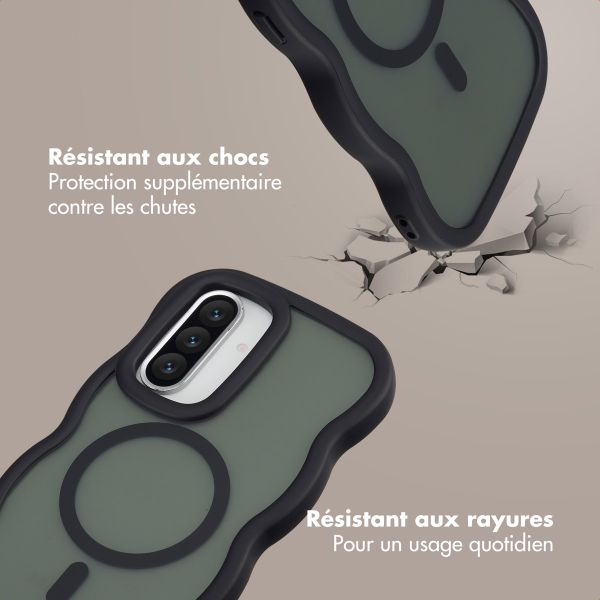 Selencia Coque arrière Wavy avec MagSafe Samsung Galaxy A36 / A56 - Noir