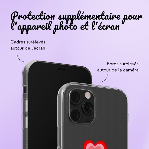 Coque personnalisée avec un cœur iPhone 12 (Pro) - Transparent