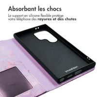 imoshion Étui de télephone portefeuille Design Samsung Galaxy S24 Ultra - Purple Marble