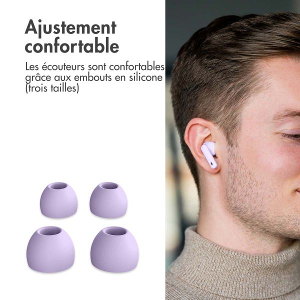 imoshion ﻿Écouteurs Aura Pro - Écouteurs sans fil - Écouteurs sans fil Bluetooth - Avec fonction de réduction du bruit ANC - Lavender Lilac