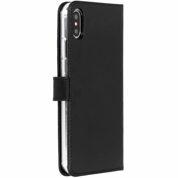 Selencia Étui portefeuille en cuir véritable Apple iPhone Xs Max - Noir