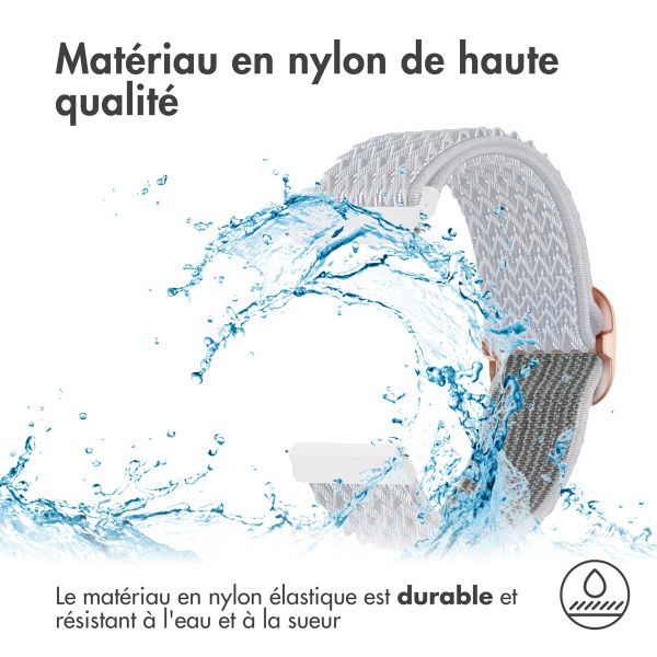 imoshion Bracelet en nylon élastique  - Connexion universelle 22 mm - Blanc