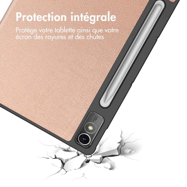 imoshion Coque tablette Trifold Lenovo Tab P12 - Rose Dorée