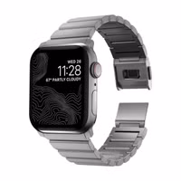 Nomad Bracelet à maillons en titane Apple Watch Series 1 t/m 11 / SE / Ultra (44/45/46/49 mm) - Silver