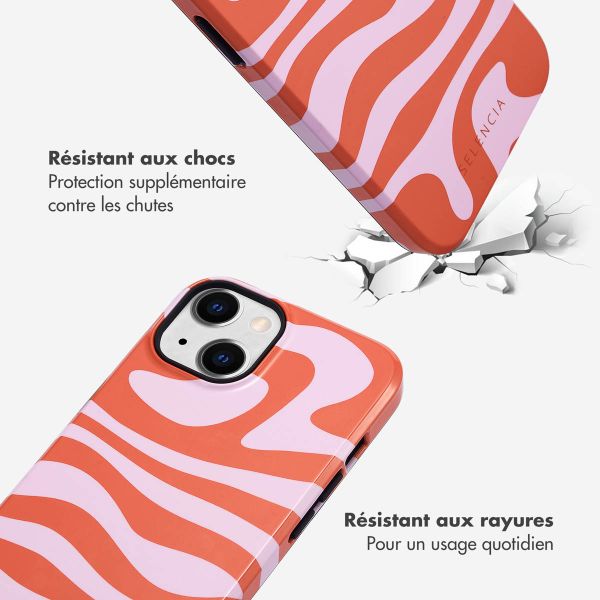 Selencia Coque arrière Vivid Tough iPhone 14 - Dream Swirl Pink